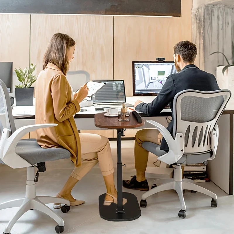 Portable Adjustable Folding Side Table Laptop Desk for Home Office MODERN FURNITURES Color : Walnut color|black Portable Adjustable Folding Side Table Laptop Desk for Home Office MODERN FURNITURES Color : Walnut color|black