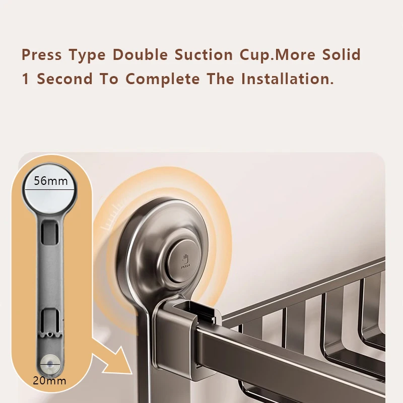 Powerful Suction Cup Towel Rack with Coat Hook BATHROOM SHELVES Color : Cream White 50cm|Cream White 60cm|Grey 50 cm|Grey 60 cm Powerful Suction Cup Towel Rack with Coat Hook BATHROOM SHELVES Color : Cream White 50cm|Cream White 60cm|Grey 50 cm|Grey 60 cm