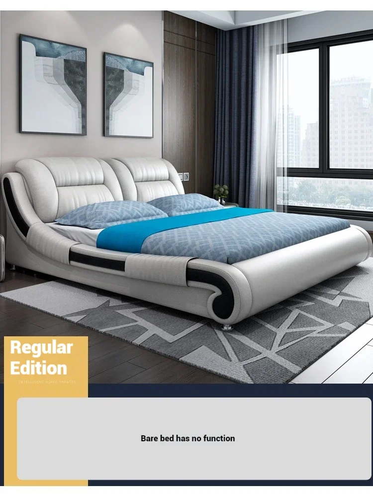 Queen Luxury Modern Double Bed Storage