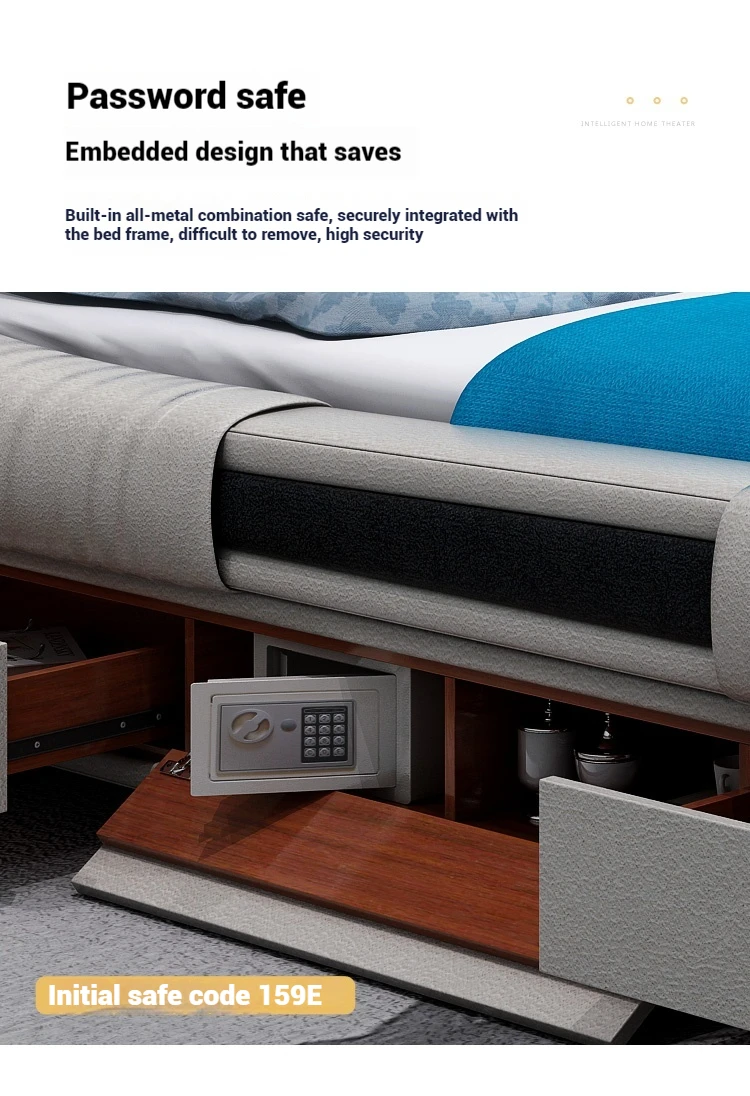 Queen Luxury Modern Double Bed Storage