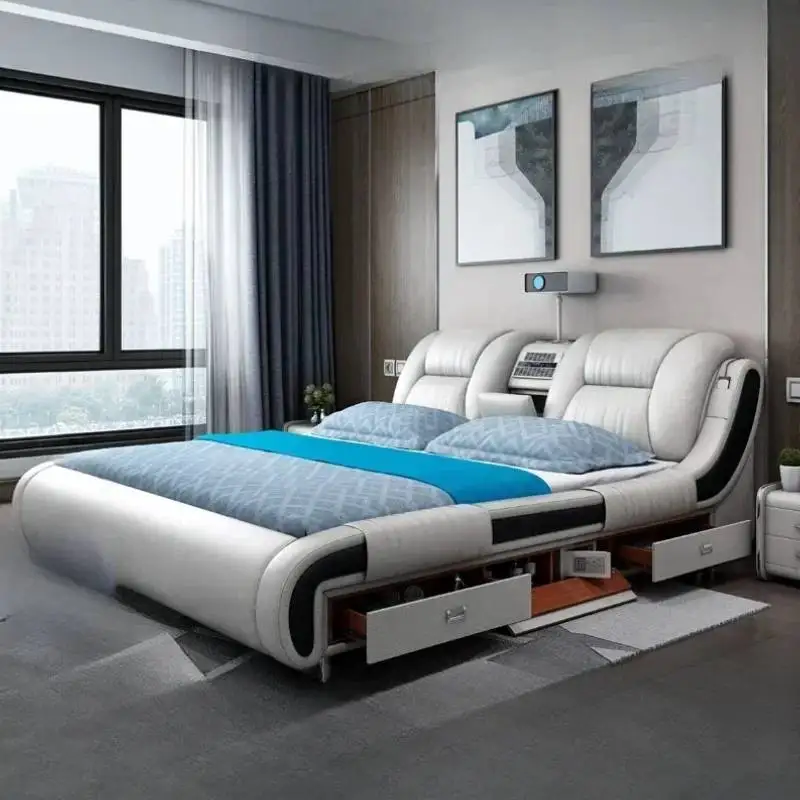 Queen Luxury Modern Double Bed Storage MODERN FURNITURES Color : 1pcs night table|180x200cm bed|150x200cm bed Queen Luxury Modern Double Bed Storage MODERN FURNITURES Color : 1pcs night table|180x200cm bed|150x200cm bed
