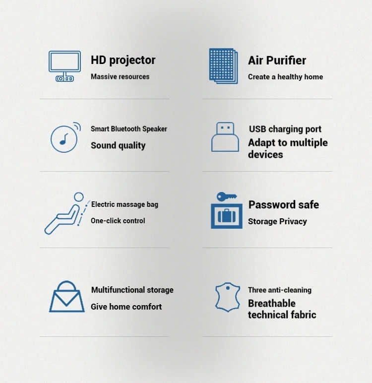 Queen Luxury Modern Double Bed Storage