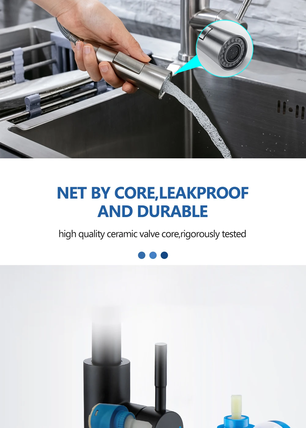 Sensor Stainless Steel Black Smart Induction Mixed Tap Touch Control Sink Tap