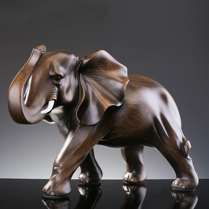 Simulated Animal Sculpture Imitation Wood Elephant Statue FIGURINES & MINIATURES Color : Left-L|Left-M|Left-S|Right-L|Right-M|Right-S Simulated Animal Sculpture Imitation Wood Elephant Statue FIGURINES & MINIATURES Color : Left-L|Left-M|Left-S|Right-L|Right-M|Right-S