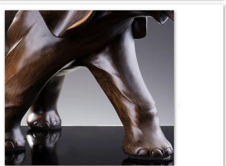 Simulated Animal Sculpture Imitation Wood Elephant Statue