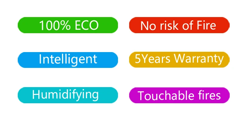 Smart Home 3D Fireplace Water Steam Humidifier LED Decorative