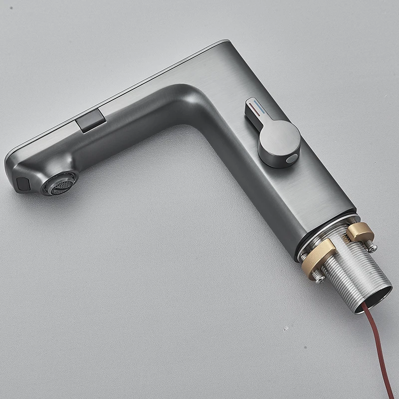 Smart Sensor LED Faucet Bathroom Basin Infrared Faucet Kitchen Sink Mixer Tap Hot and Cold Vanity Touchless Tap Digital Display