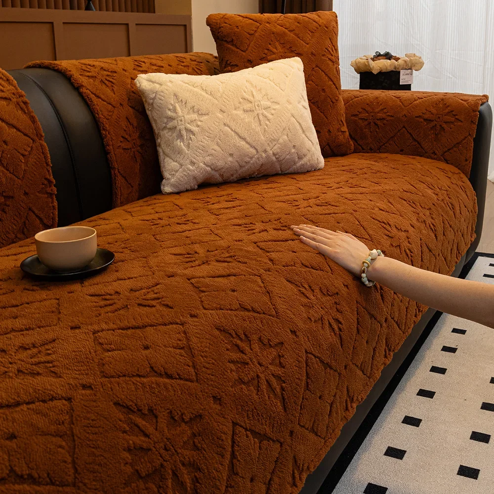 Soft Cotton Velvet And Non-Slip Thickening Sofa Cover LINENS & BEDDING Color : red|dark blue|dark green|orange|Light coffee|White Soft Cotton Velvet And Non-Slip Thickening Sofa Cover LINENS & BEDDING Color : red|dark blue|dark green|orange|Light coffee|White