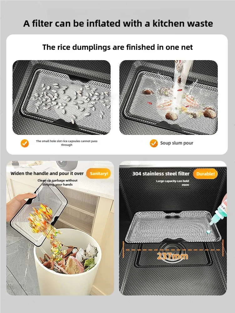 Stainless Steel Kitchen Sink Multifunctional Smart Digital Display Screen