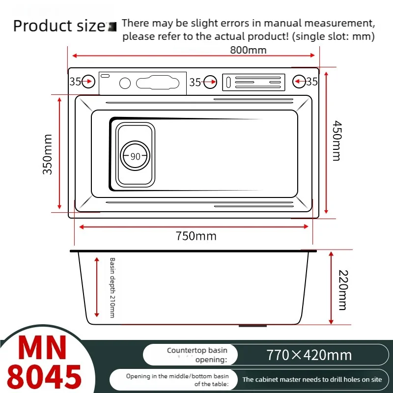 Stainless Steel Kitchen Sink Multifunctional Smart Digital Display Screen