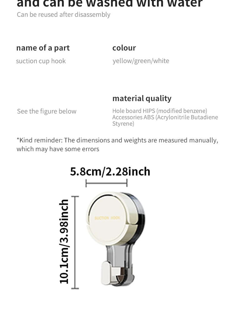 Suction Hooks Strong Vacuum Power Traceless