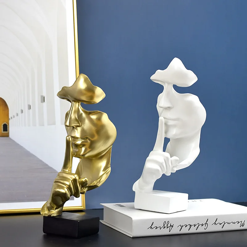 Thinker Statue FIGURINES & MINIATURES Color : Bronze|Black|White|Gold Thinker Statue FIGURINES & MINIATURES Color : Bronze|Black|White|Gold
