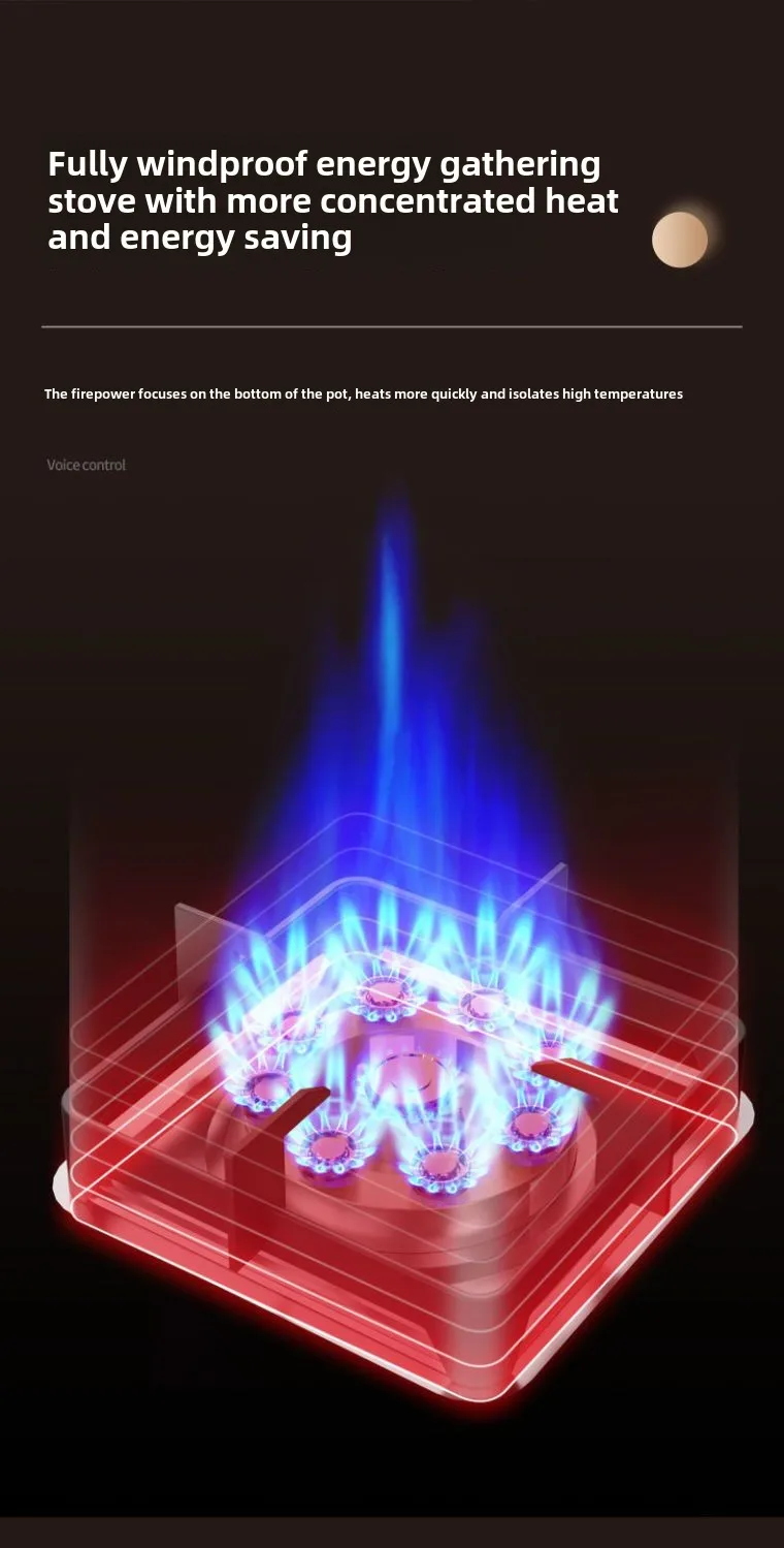 Three-burner gas stove desktop fierce fire gas stove embedded natural gas three-burner stove for home use