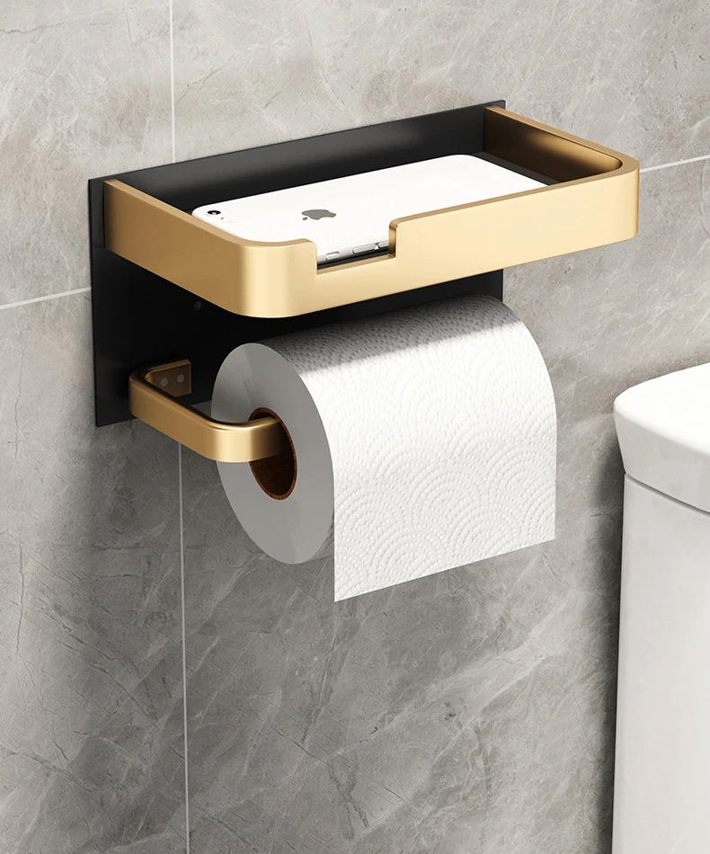 Toilet Paper Roll holder With Shelf