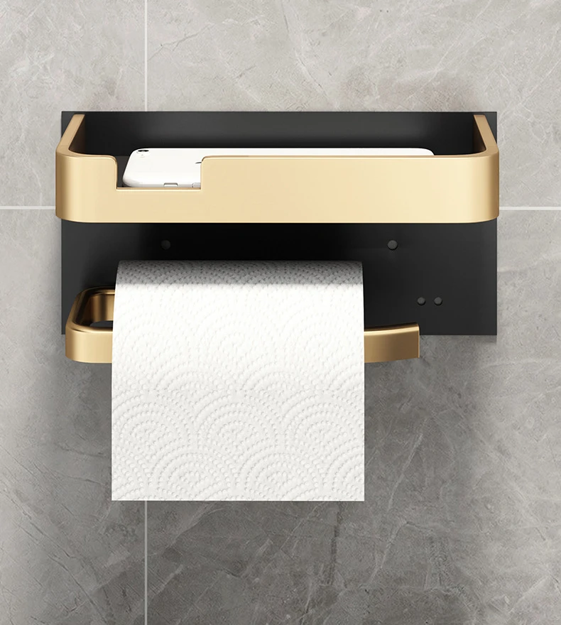 Toilet Paper Roll holder With Shelf