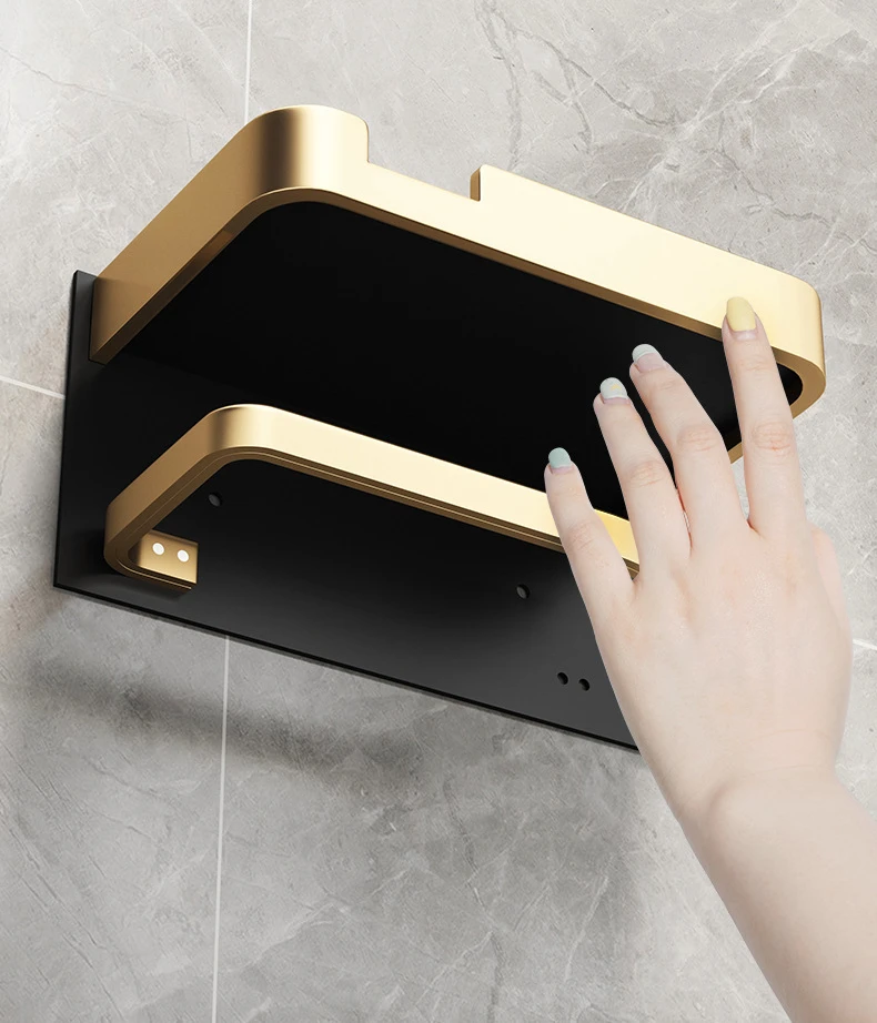 Toilet Paper Roll holder With Shelf