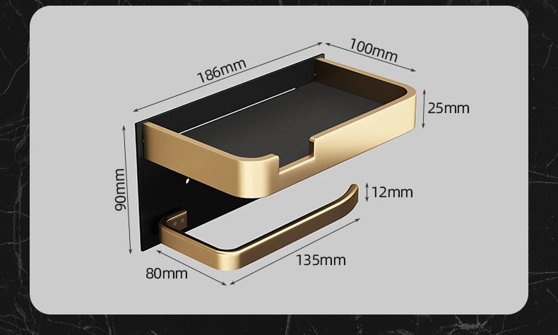 Toilet Paper Roll holder With Shelf