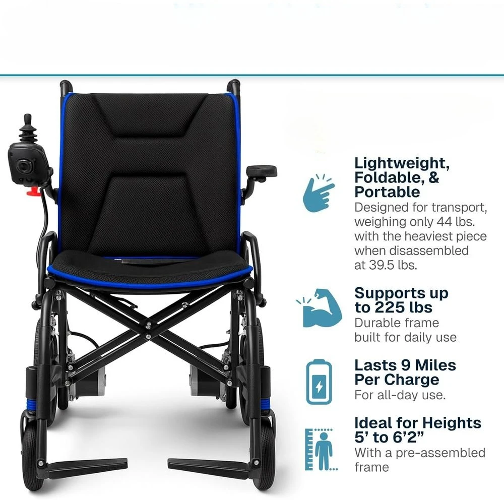 Ultralight Foldable Electric Wheelchair for Adults