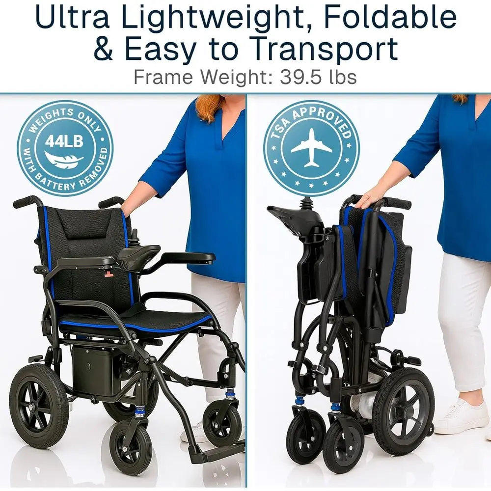 Ultralight Foldable Electric Wheelchair for Adults