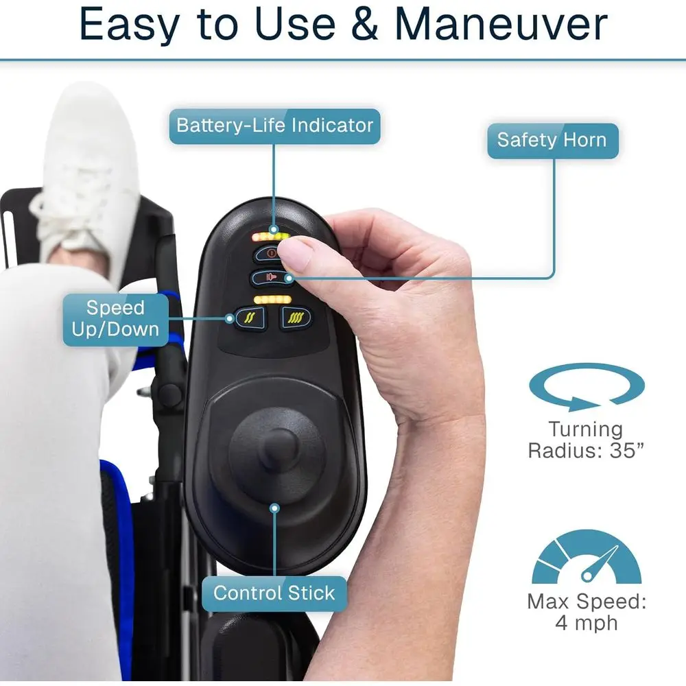 Ultralight Foldable Electric Wheelchair for Adults