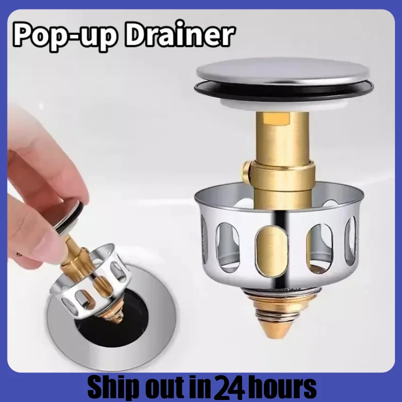 Universal Metal Filter Valve Pop-up Drainer Universal Metal Filter Valve Pop-up Drainer