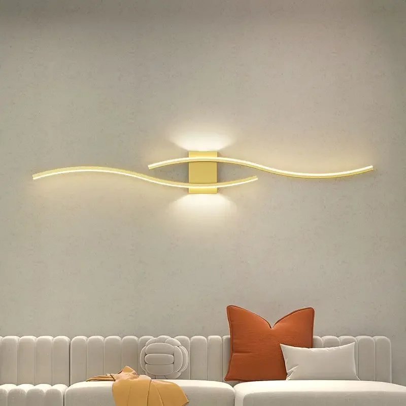 Wall Lamp LED Long Strip 60/80 Wall Sconce Home Decora LIGHTING Lampshade Color : White 60cm|Black 60cm|Gold 60cm|White 80cm|Black 80cm|Gold 80cm Wall Lamp LED Long Strip 60/80 Wall Sconce Home Decora LIGHTING Lampshade Color : White 60cm|Black 60cm|Gold 60cm|White 80cm|Black 80cm|Gold 80cm
