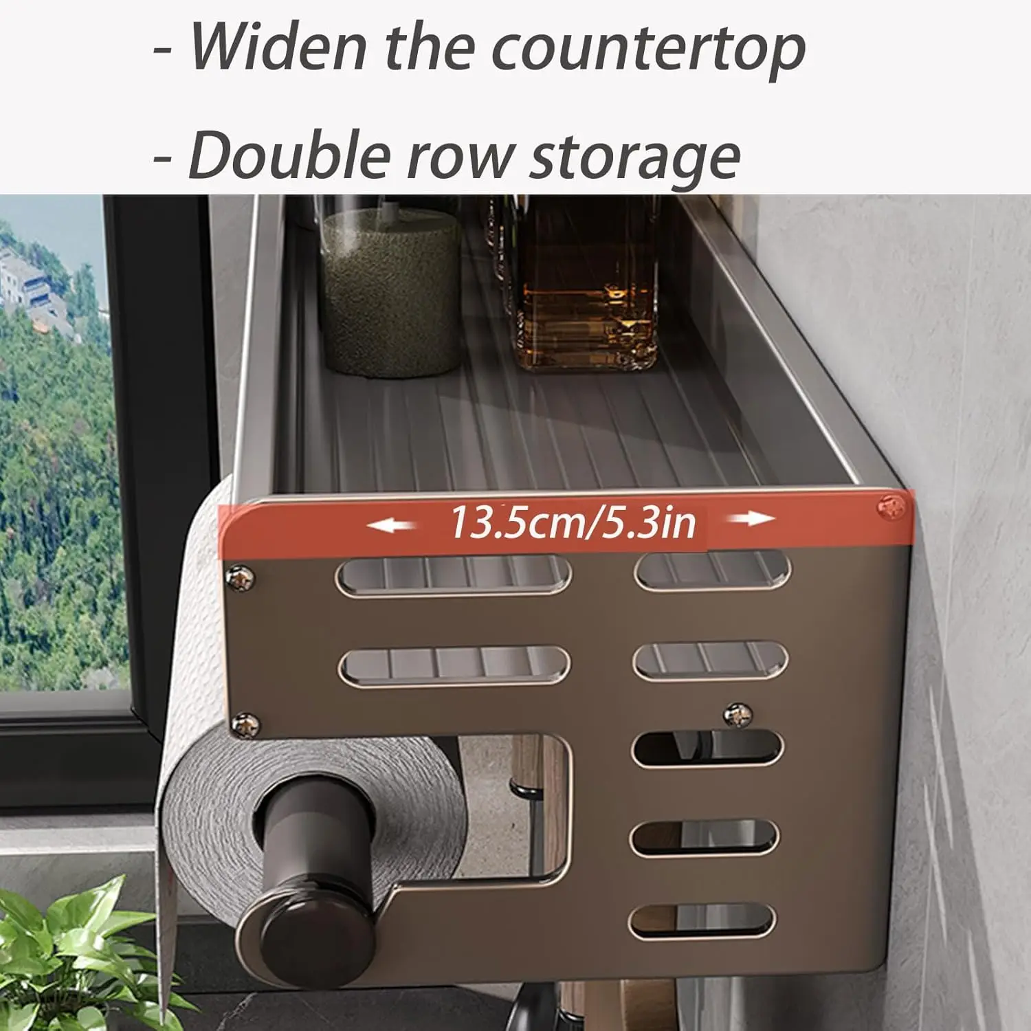 Wall Mount Utensil Holder Multifunctional Spice Organizer KITCHEN & DINNING Color : A 30CM|A 40CM|A 50CM|B 30CM|B 40CM|B 50CM Wall Mount Utensil Holder Multifunctional Spice Organizer KITCHEN & DINNING Color : A 30CM|A 40CM|A 50CM|B 30CM|B 40CM|B 50CM