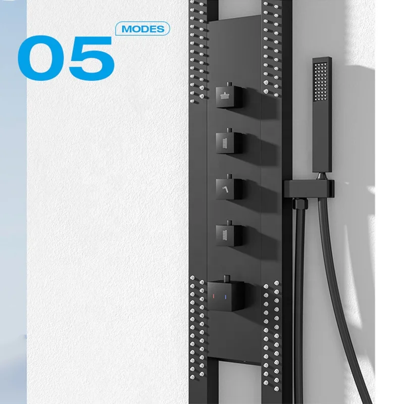 Wall Mounted Multifunctional Rainfall Waterfall Shower System Shower Head