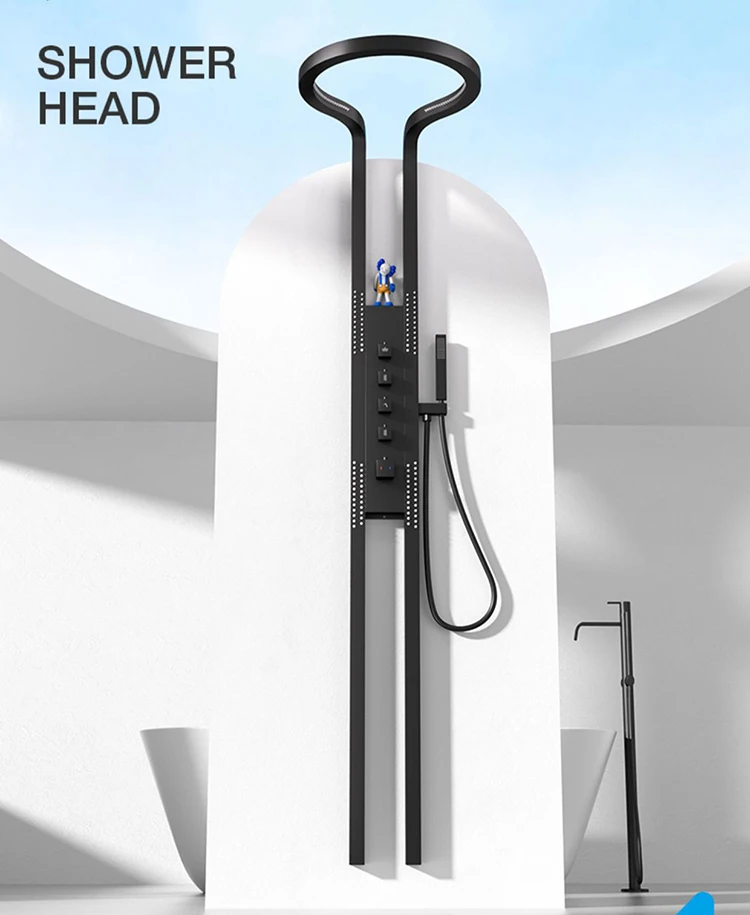 Wall Mounted Multifunctional Rainfall Waterfall Shower System Shower Head