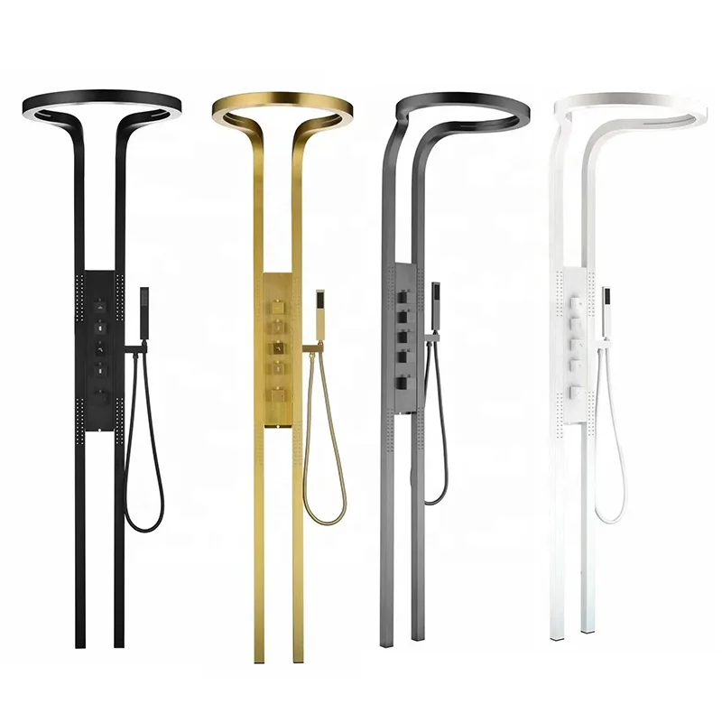 Wall Mounted Multifunctional Rainfall Waterfall Shower System Shower Head