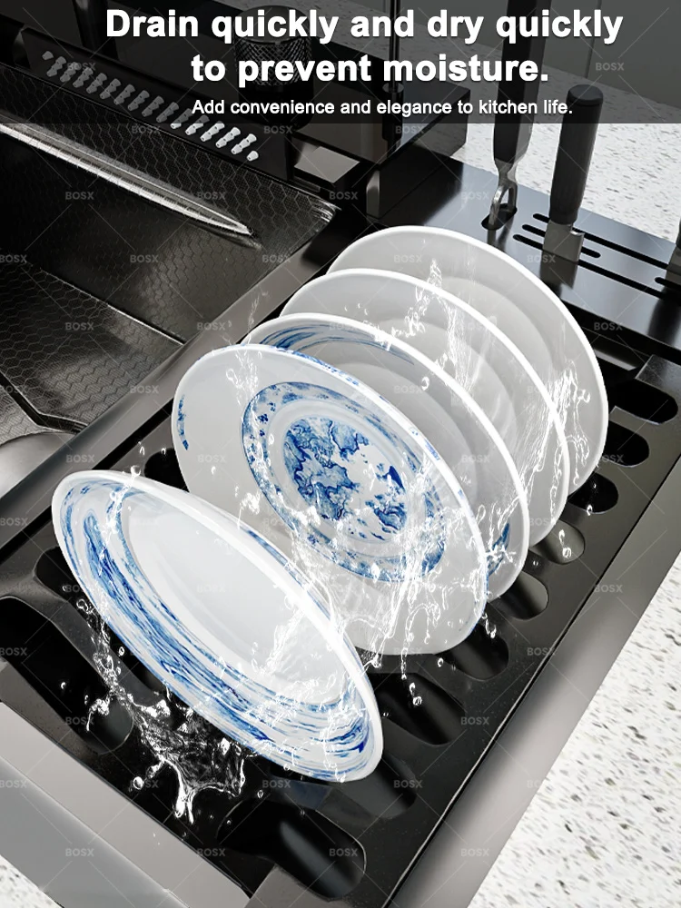 Waterfall Stainless Steel Kitchen Sink Multifunction Digital Display Faucet Wash Dish and Vegetables Basin Large Single Slot Waterfall Stainless Steel Kitchen Sink Multifunction Digital Display Faucet Wash Dish and Vegetables Basin Large Single Slot