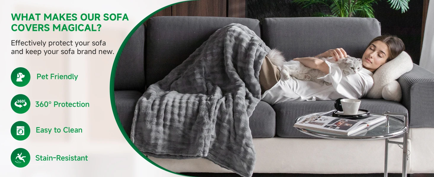 Waterproof Sofa Cover Luxury Adjustable Elastic Couch Cover for Living Room