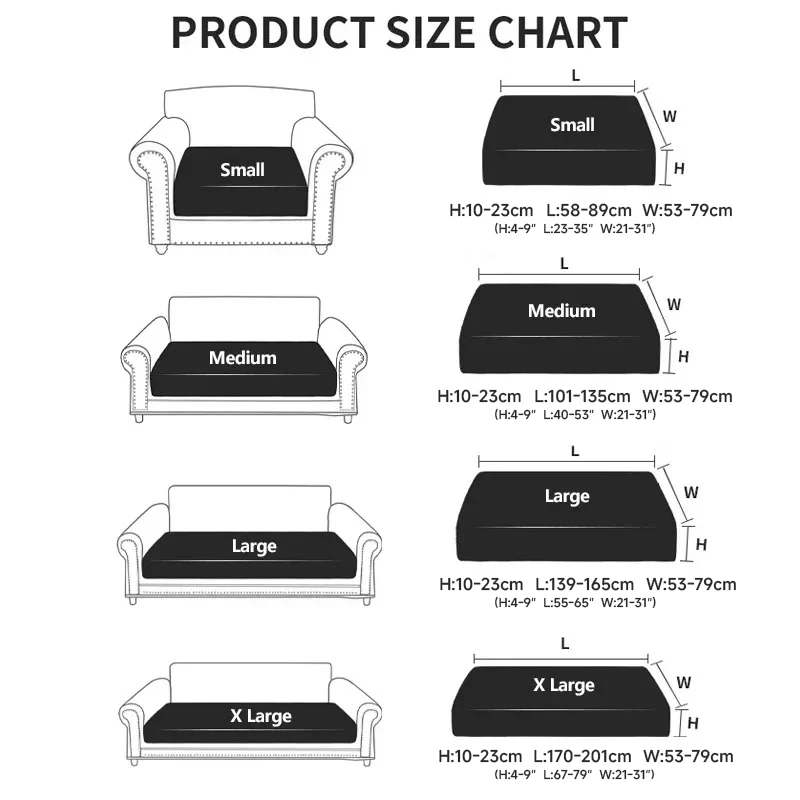 Waterproof Sofa Cover Luxury Adjustable Elastic Couch Cover for Living Room