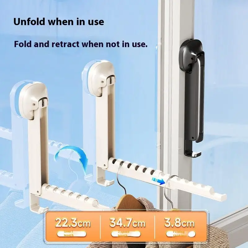 With Suction Cup Foldable Retractable Portable Clothes Drying Folding Clothes Racks BATHROOM SHELVES Color : Gray|White With Suction Cup Foldable Retractable Portable Clothes Drying Folding Clothes Racks BATHROOM SHELVES Color : Gray|White