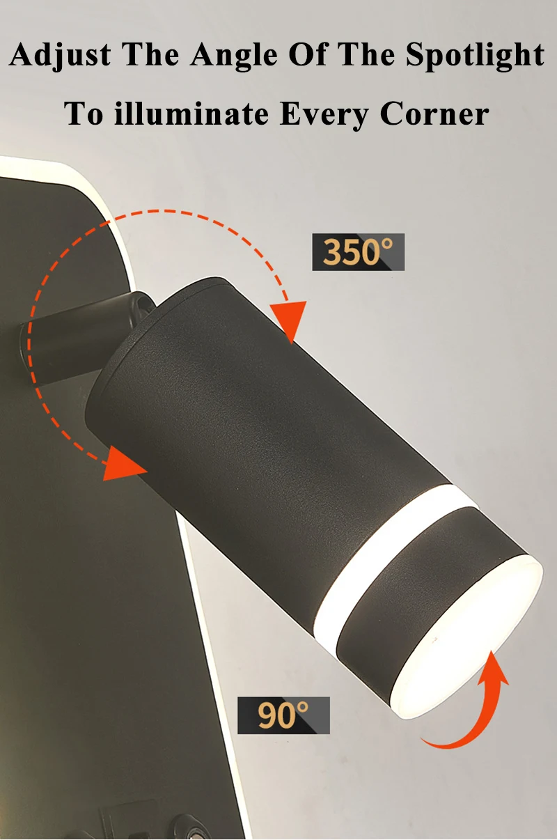 metal Body Acrylic Lampshade Spot Dimming Sconce Light