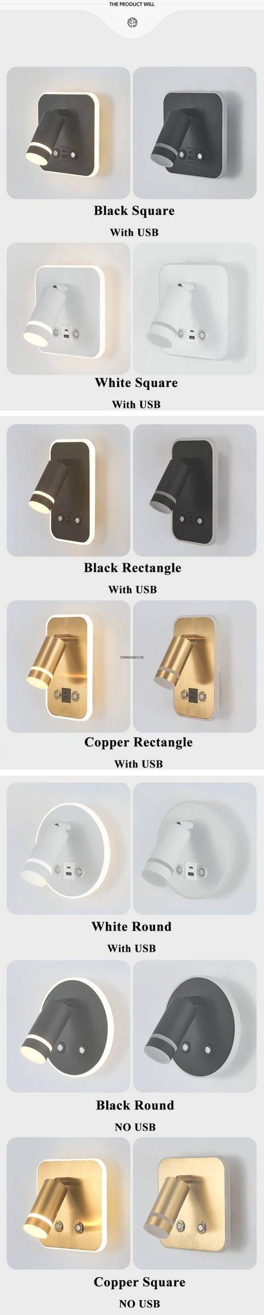 metal Body Acrylic Lampshade Spot Dimming Sconce Light