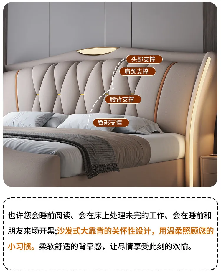 modern minimalist lit 150x200 180x200 200x220 cm Double bed