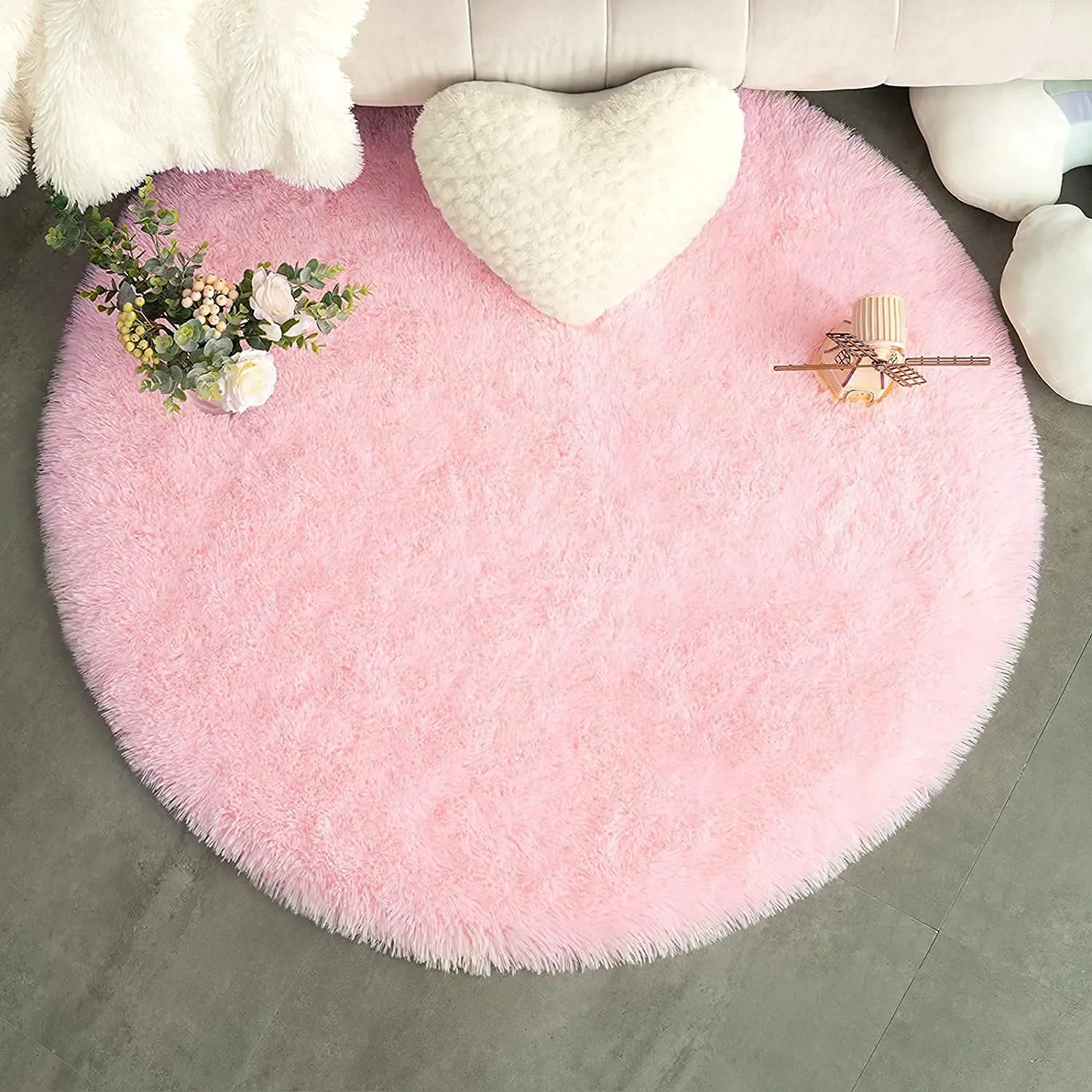 100/120/140/160 Round Rug Fluffy Soft Area Rugs for Kids Girls Room 100/120/140/160 Round Rug Fluffy Soft Area Rugs for Kids Girls Room