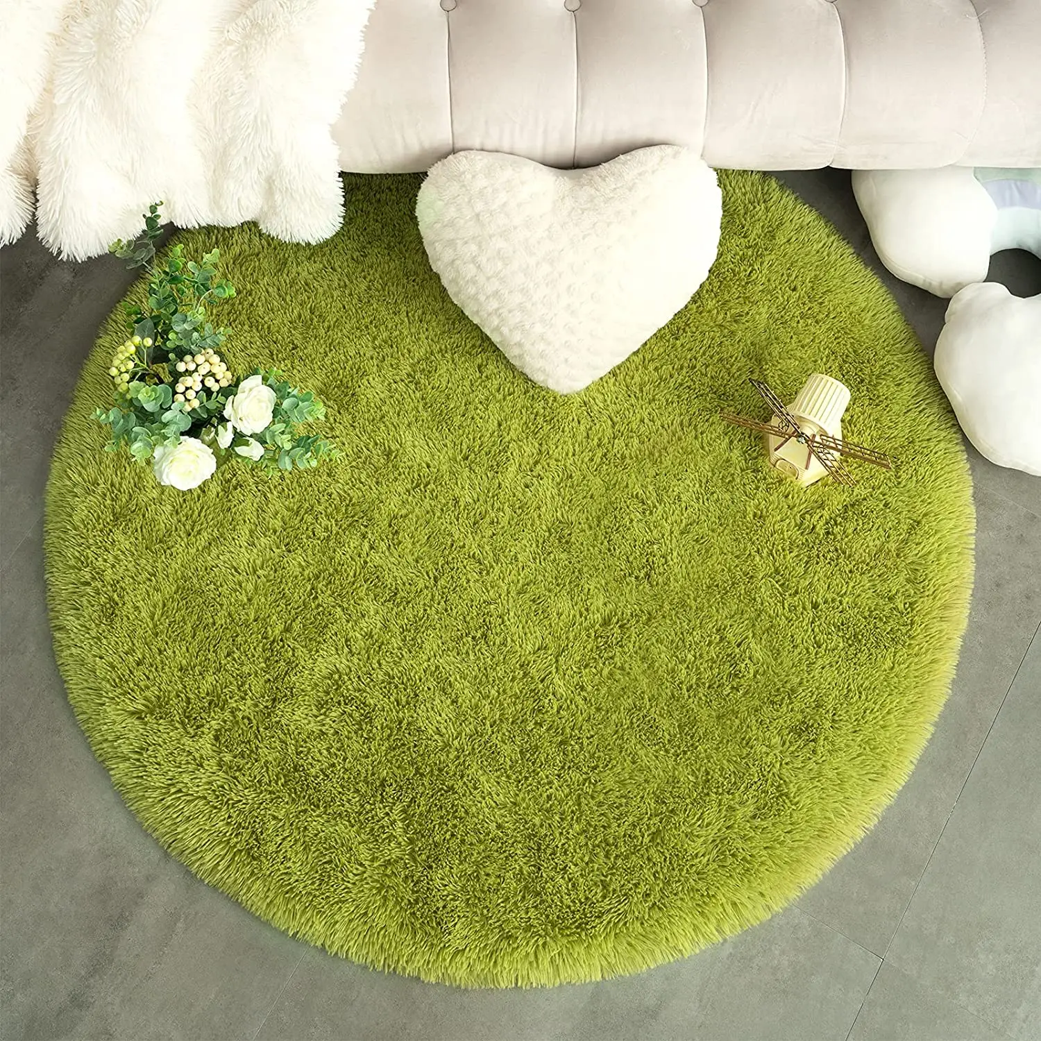 100/120/140/160 Round Rug Fluffy Soft Area Rugs for Kids Girls Room 100/120/140/160 Round Rug Fluffy Soft Area Rugs for Kids Girls Room