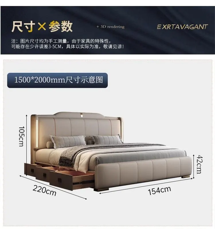180x200 cm Double bed frame king size