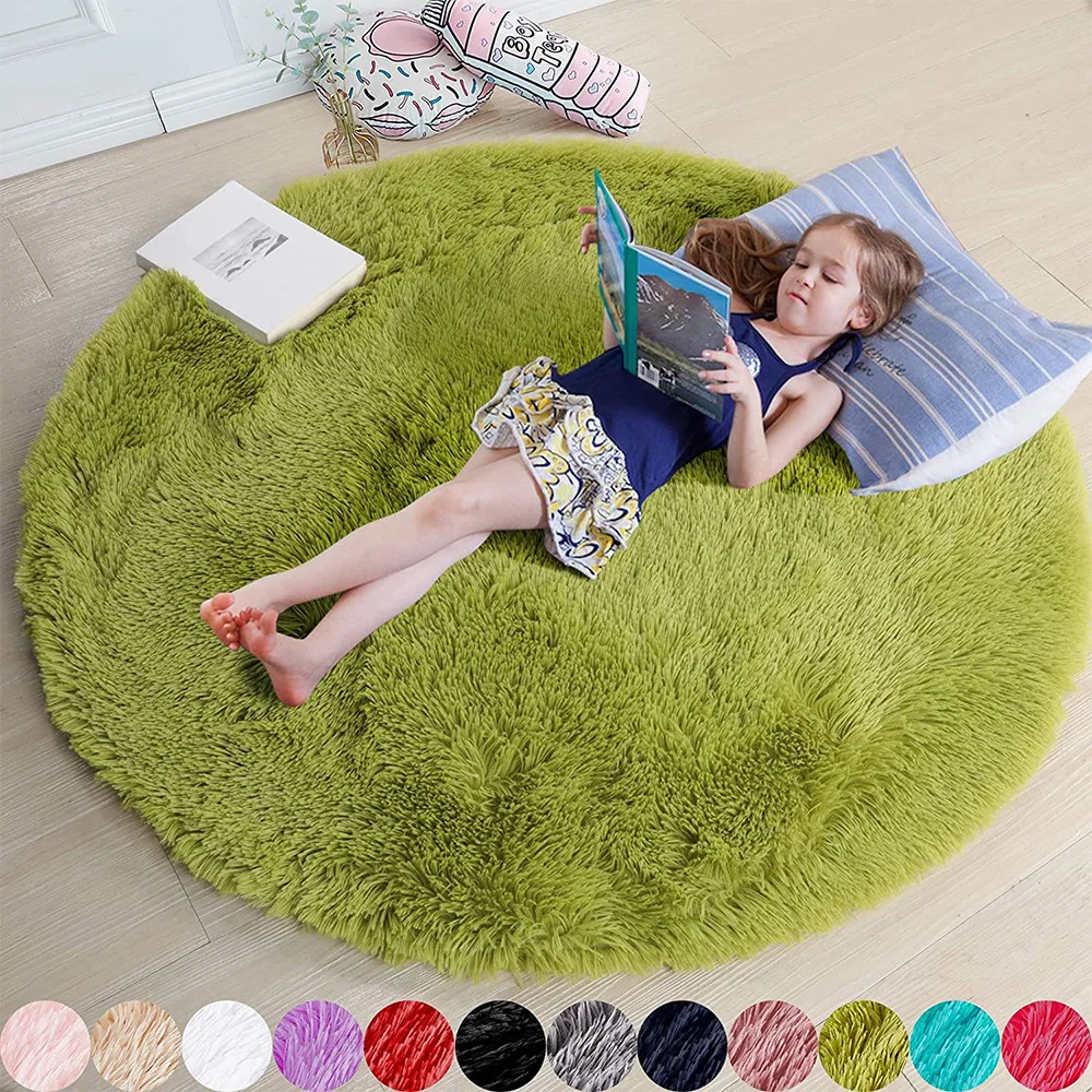 100/120/140/160 Round Rug Fluffy Soft Area Rugs for Kids Girls Room 100/120/140/160 Round Rug Fluffy Soft Area Rugs for Kids Girls Room