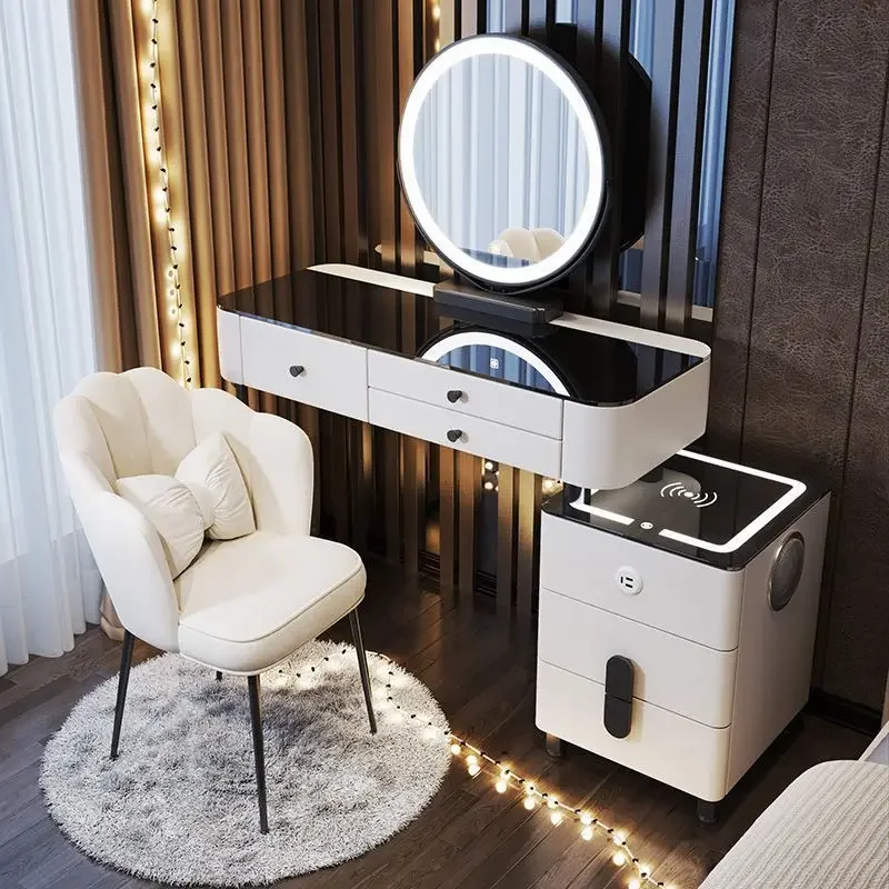 Modern Dressing Table with Smart Wireless Charging Modern Dressing Table with Smart Wireless Charging