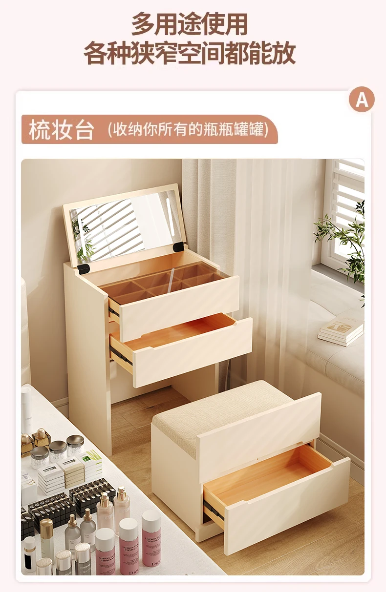 Flip Top Mirror Minimalist Vanity Table With Chair Wide Compact Elegant Vanity Table Flip Top Mirror Minimalist Vanity Table With Chair Wide Compact Elegant Vanity Table