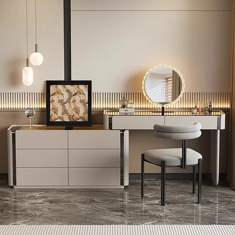 Modern Vanity with Mirror Jewelry Cabinet Stool Makeup Console Chests Vanity Modern Vanity with Mirror Jewelry Cabinet Stool Makeup Console Chests Vanity