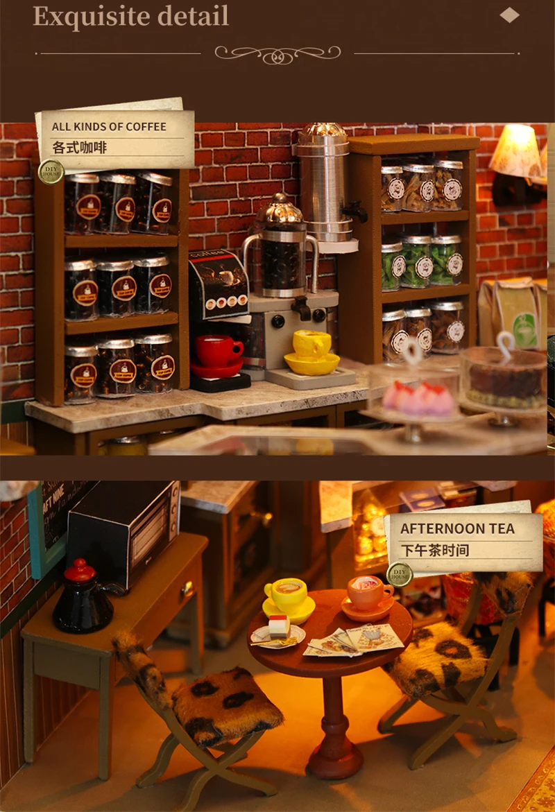 DIY Wooden Monica's Apartment Casa Miniature Building Kits DIY Wooden Monica's Apartment Casa Miniature Building Kits