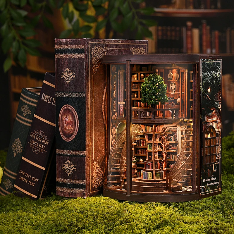 NEW DIY Wooden Book Nook Figurines NEW DIY Wooden Book Nook Figurines