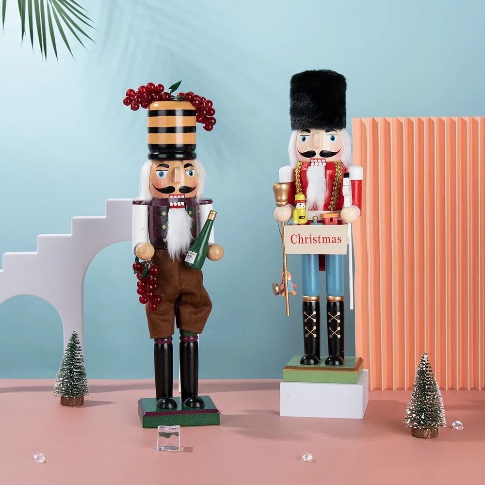 40CM Nutcracker Puppet Soldier Doll Wooden Pendant Handcraft Ornament Desktop Ornament Vintage Gift Christmas Home Decoration 40CM Nutcracker Puppet Soldier Doll Wooden Pendant Handcraft Ornament Desktop Ornament Vintage Gift Christmas Home Decoration