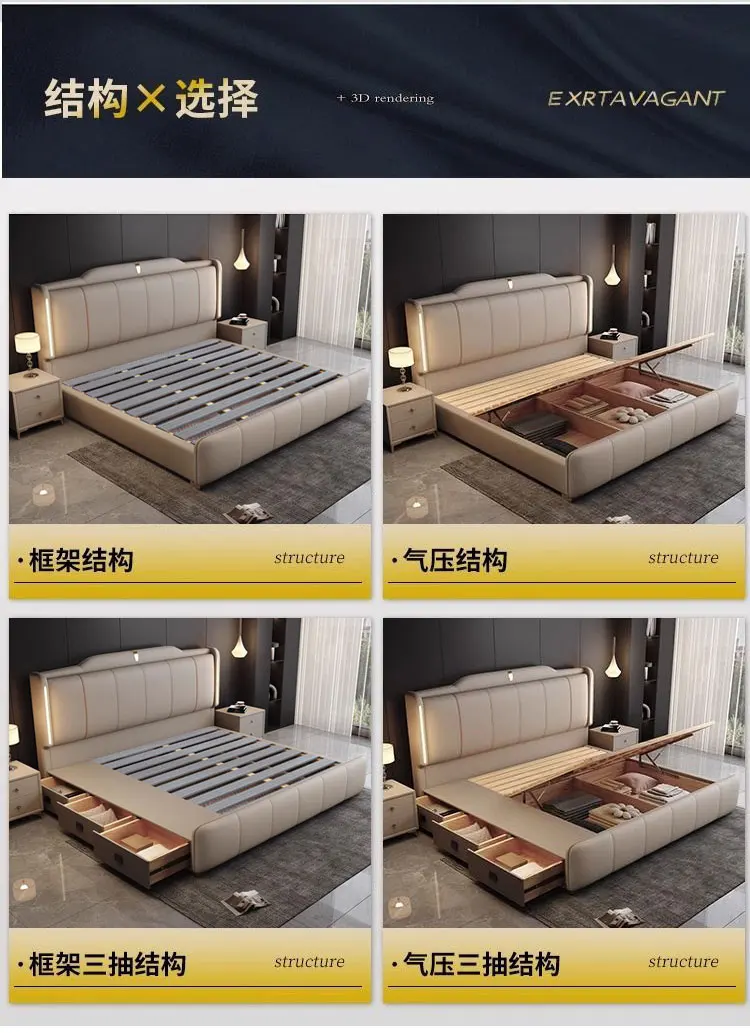 180x200 cm Double bed frame king size