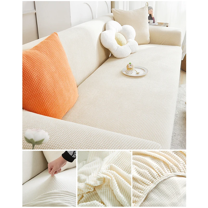 Elastic Jacquard Fabric Sofa Cover Stretch Couch Cover Sectional