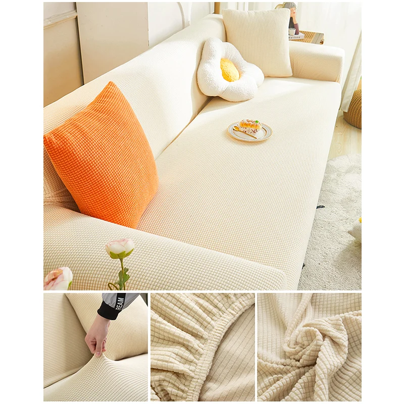 Elastic Jacquard Fabric Sofa Cover Stretch Couch Cover Sectional
